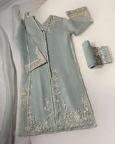 Agha Noor Heavy Embroidered Unstitched Organza Suit